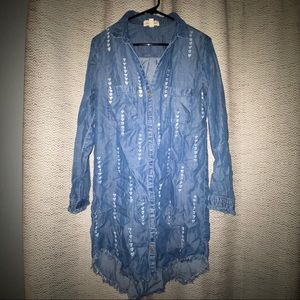 Cloth & Stone Denim Shirt Dress Small